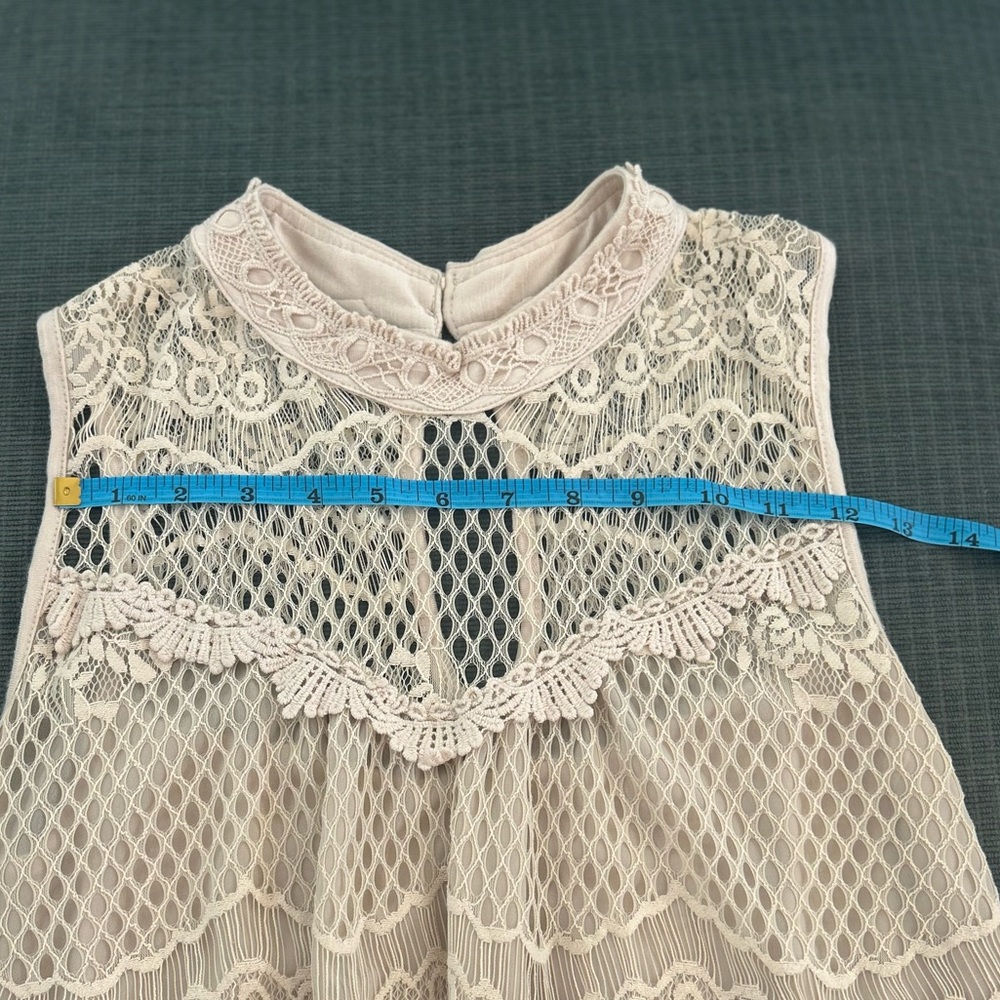 Sleeveless High-Neck Top Ivory | Romantic Vintage Style | M - Picture 10 of 10